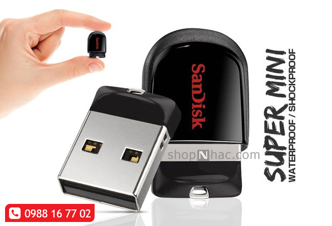USB nhạc cho ô tô SanDisk 2.0 nhỏ gọn và dễ bảo quản thích hợp cho nhiều dòng xe hơi và thiết bị khác.